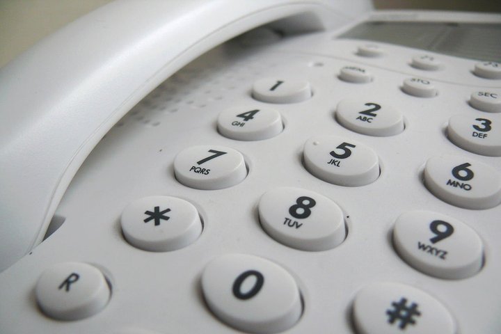Balto telefono mygtukai