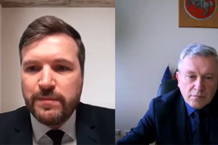 Nuotrauka iš nuotolinio susitikimo su dalyvių veidais