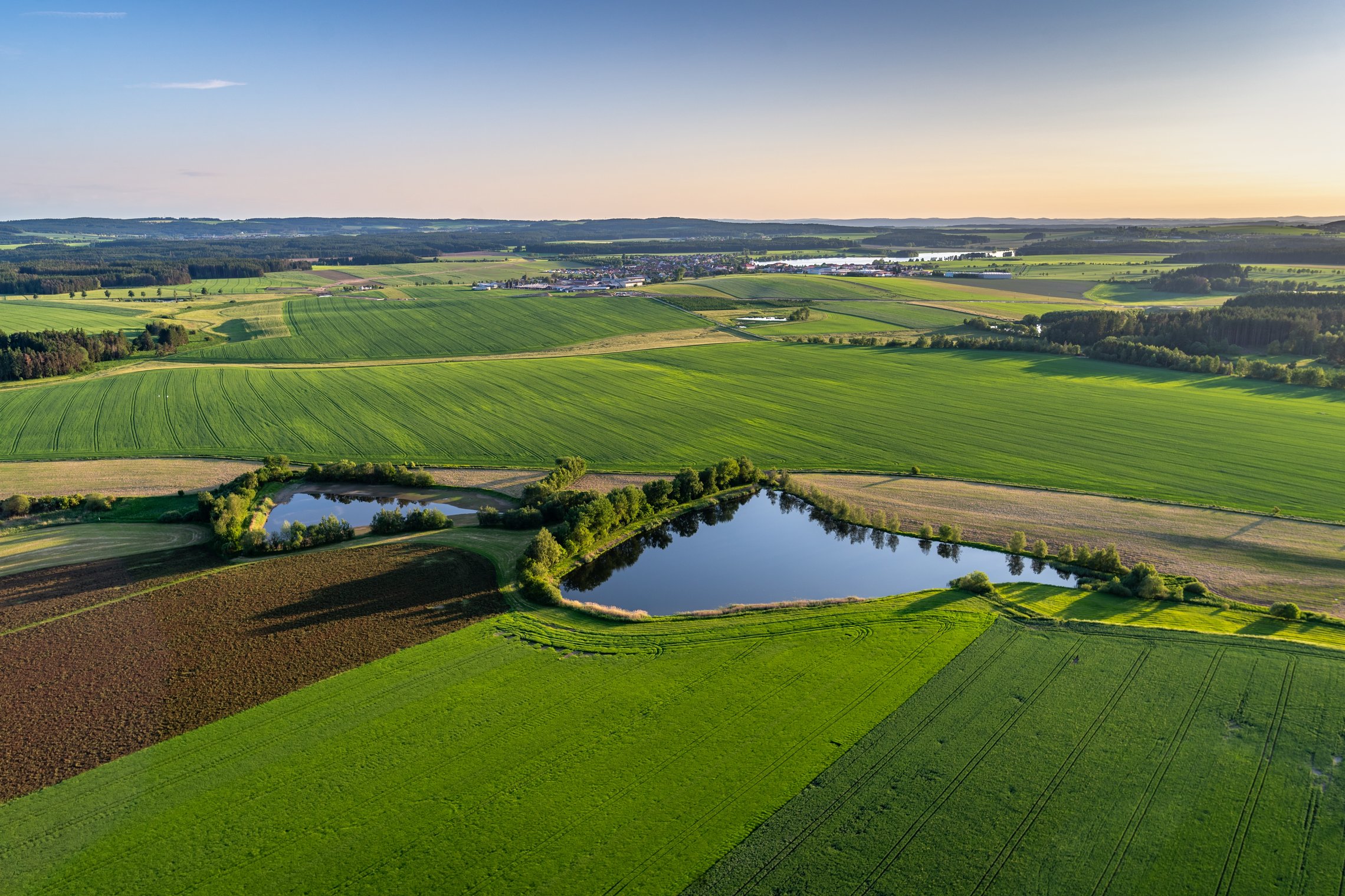 Vandens tvenkiniai laukuose