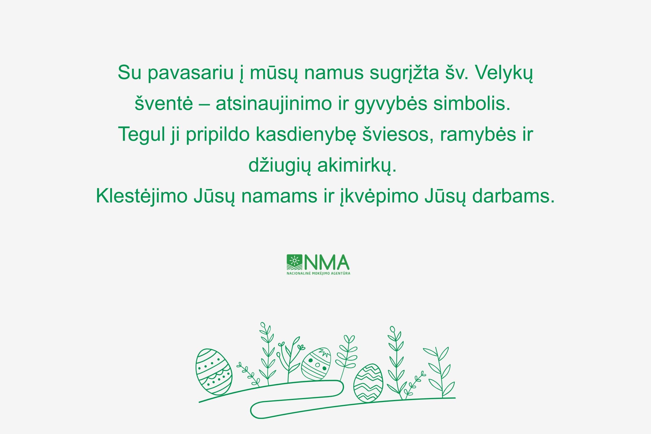 Sveikinimas Velykų proga
