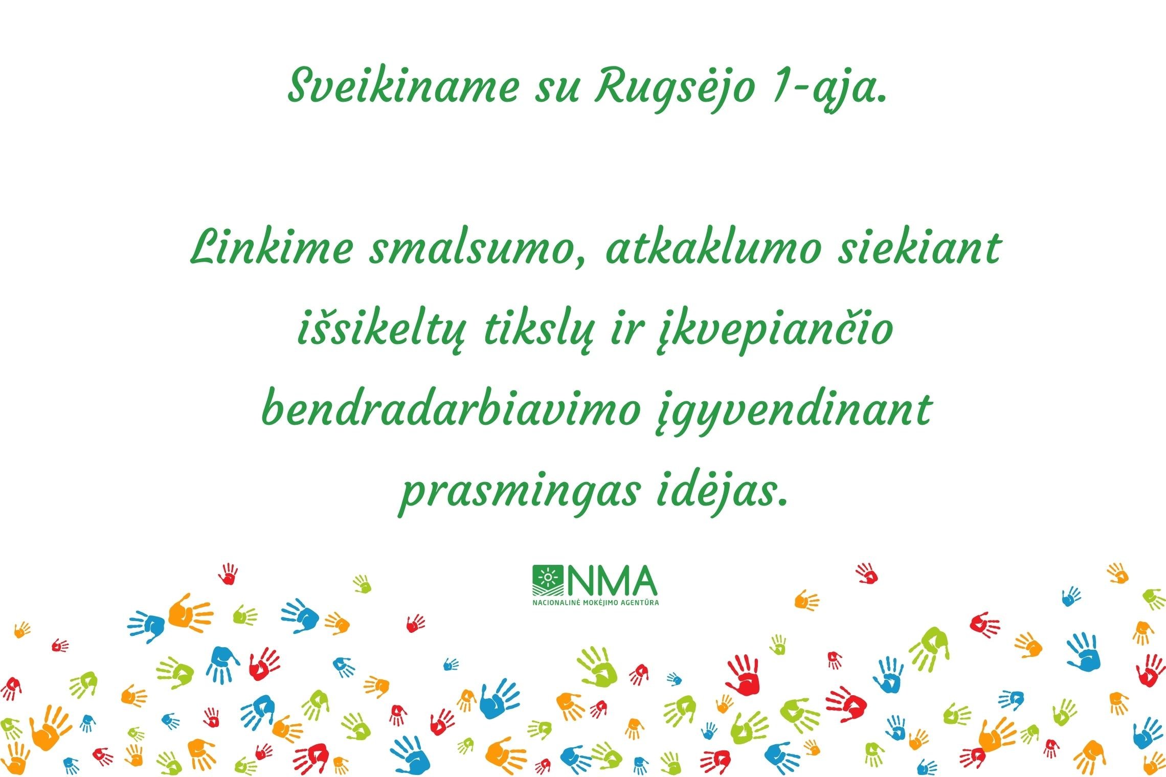 Rugsėjo pirmosios dienos šventės sveikinimas